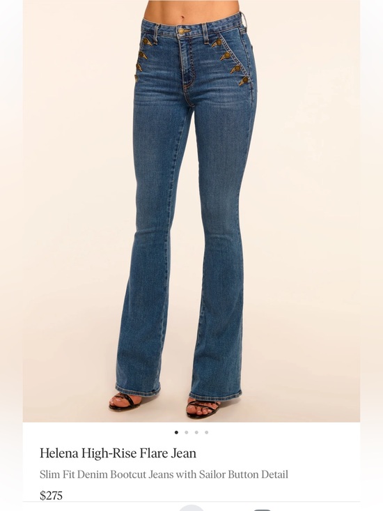Ramy Brook Denim - Ramy Brook High-Rise Flared Jeans in Dark Blue